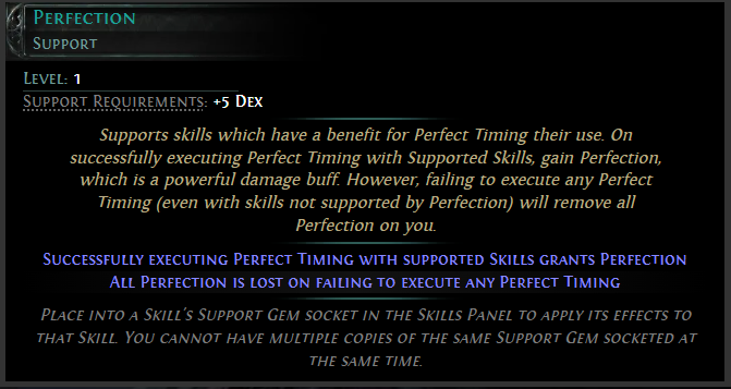 PoE2 update 0.2.0 dawn of the hunt New Support Gem Perfection